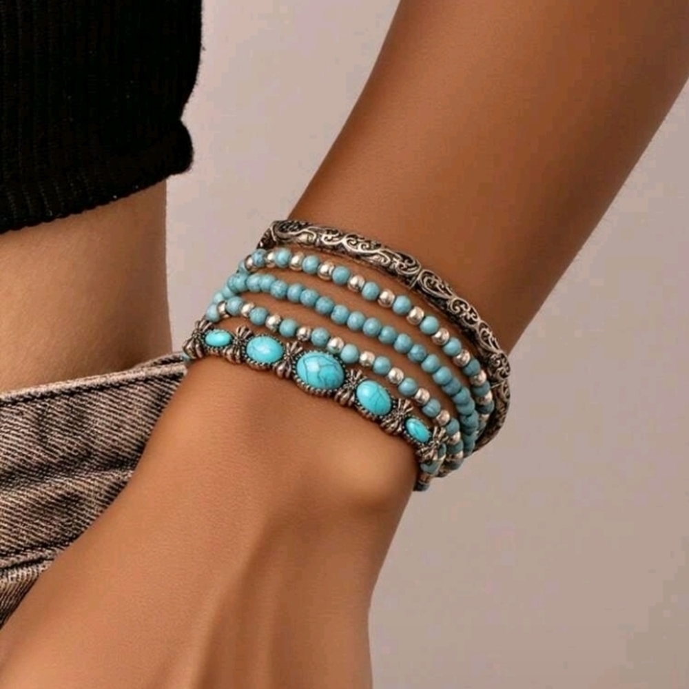 3 Pieces, Earrings, Ring & Stack Bracelets. Bundl… - image 3
